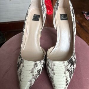 White House Black Market Snakeskin Pumps